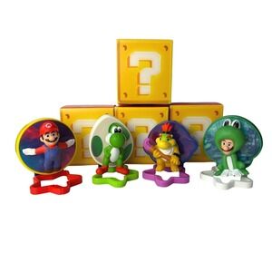 McDonalds Super Mario Galaxy Happy Meal Toys Bundle of 4 -  #1, #2, #5, #6